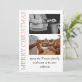 ローズゴールドの「より多くの人が集まって楽しい」ベイビー発表カード シーズンカード (スタンド正面)