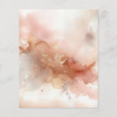 ローズゴールドアーストーネ水の色のリハーサルディナー チラシ (裏面)