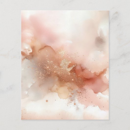 ローズゴールドアーストーネ水の色のリハーサルディナー チラシ (裏面)