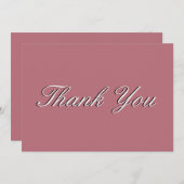 ローズゴールドカラーのミニマルプロフェッショナル サンキューカード (正面/裏面)