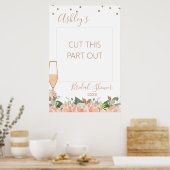 ローズゴールドガラス ブライダルシャワー フォトブース フレーム ポスター (キッチン)