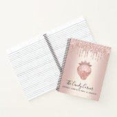 ローズゴールドグリッターが滴るスタロベリーコンフェクション ノートブック (内部)