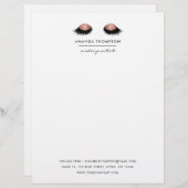 ローズゴールドグリッターアイ レターヘッド (正面/裏面)