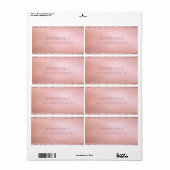 ローズゴールドグリッターカスタマイズテンプレート発送 ラベル (フルシート)