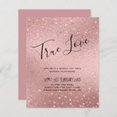 ローズゴールドグリッターグラムフォイル結婚ルックの予算 (正面/裏面)