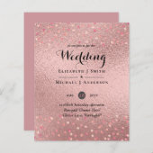 ローズゴールドグリッターグラムフォイル結婚ルックの予算 (正面/裏面)