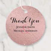 ローズゴールドグリッターグラムフォイル結婚ルックの予算 フェイバータグ (正面)