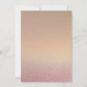 ローズゴールドグリッター写真ウェディング招待状 招待状 (裏面)