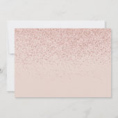 ローズゴールドグリッター写真ファーストホーリーコミュニオン サンキューカード (裏面)