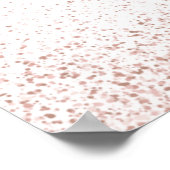 ローズゴールドグリッター聖体拝領歓迎看板 ポスター (角)