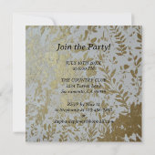 ローズゴールドグリッター誕生日ケーキ 50歳の誕生日 セーブザデート (裏面)