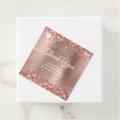 ローズゴールドグリッター モノグラム 21歳の誕生日お礼 フェイバータグ (インサイチュ)