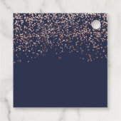 ローズゴールドコンフェッティネイビーブルーありがとうベビーシャワー フェイバータグ (裏面)