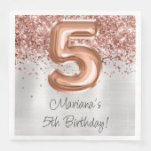 ローズゴールドシルバー5歳の誕生日パーティー (正面)