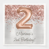 ローズゴールドシルバー 2歳の誕生日パーティー (正面)