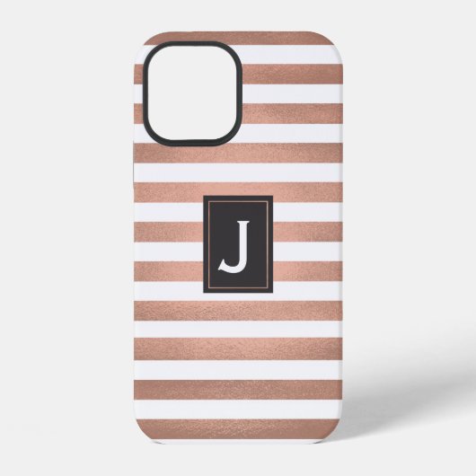 ローズゴールドストライプ iPhoneケース (裏面)