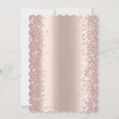  ローズゴールドスパークルダイヤモンド 18歳の誕生日 招待状 (裏面)