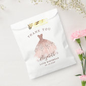 ローズゴールドスパークルドレス16th誕生日ありがとう フェイバーバッグ (封をした状態)