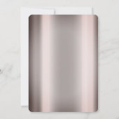 ローズゴールドドットのシャンパングラス ブライダルシャワー 招待状 (裏面)