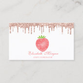 ローズゴールドドリップス ストロベリー ビジネスカード (正面)