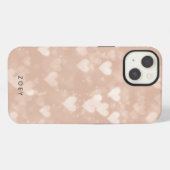 ローズゴールドハートのボケ iPhoneケース (裏面横)