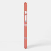 ローズゴールドハート柄iPhone 16ケース iPhoneケース (左側面)