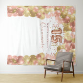 ローズゴールドバルーンアーチのキンセアニエラ タペストリー (インサイチュ(横))