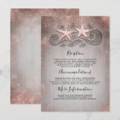 ローズゴールドビーチウェディングの詳細情報 エンクロージャーカード (正面/裏面)