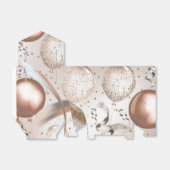 ローズゴールドピンクグリッターバルーン誕生日パーティー フェイバーボックス (折り畳みなし)