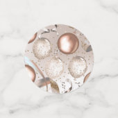 ローズゴールドピンクグリッター風船誕生日パーティー コンフェッティ (スモール正面)