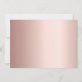 ローズゴールドピンクフローラルレース誕生日 セーブザデート (裏面)