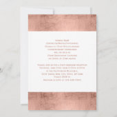 ローズゴールドピンク写真卒業発表 招待状 (裏面)