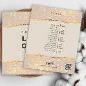 ローズゴールドピンク エレガント モダン ガーリー 価格 QRコード チラシ