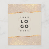 ローズゴールドピンク エレガント モダン ガーリー 価格 QRコード チラシ (裏面)