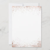 ローズゴールドピンク グラム モダン シック ブライダルシャワー 招待状 (裏面)