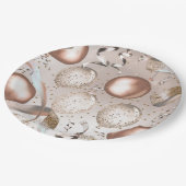 ローズゴールドピンク＆グリッターバルーン スイート16パーティー ペーパープレート (アングル)