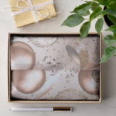 ローズゴールドピンク & グリッター風船 スイート16 パーティー 薄葉紙 (ギフト)