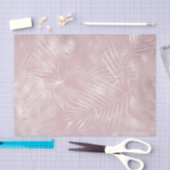 ローズゴールドピンク ボタニカル トロピカル パームツリーの葉 薄葉紙 (クラフト)