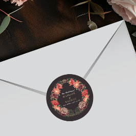 ローズゴールドファンタジー　魅惑のフラワーガーデンウェディング ラウンドシール