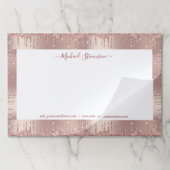 ローズゴールドフレームペーパー パッド あなたのデザインをパーソナライズ (折り畳み)