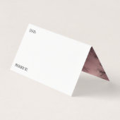 ローズゴールドマーブルアクセント バフェットご案内カード 名刺 (裏面)