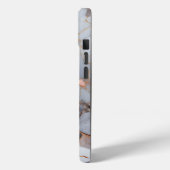 ローズゴールドマーブルモノグラムカスタム Case-Mate iPhoneケース (裏面 / 左)