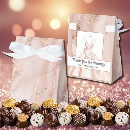 ローズゴールドマーブル 結婚式 & キンセアニエラ カスタマイズ フェイバーボックス