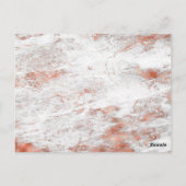 ローズゴールドマーブル 16歳の誕生日パーティー Save The Date ポストカード (裏面)