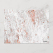 ローズゴールドマーブル 21歳の誕生日パーティー Save The Date ポストカード (裏面)