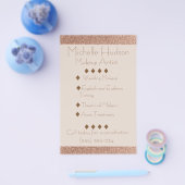 ローズゴールドメイクアップアーティストビューティーサロン チラシ (シングル)