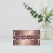 ローズゴールドメタリック工業 名刺 (スタンド正面)