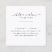 ローズゴールドロゴの名刺 スクエア名刺 (裏面)