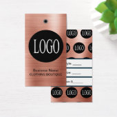 ローズゴールドロゴバーコード付きプライスタグ (デスク)