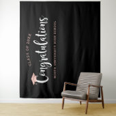 ローズゴールド卒業パーティーおめでとう タペストリー (インサイチュ)